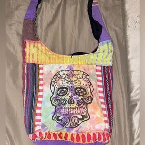 Colorful Skull Design Women's Bag